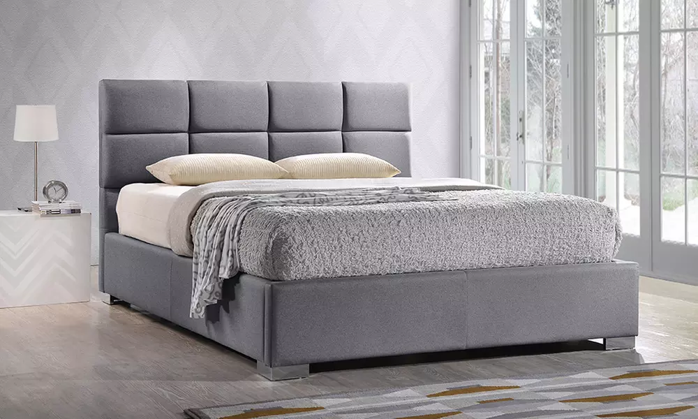 Sophie Contemporary-Modern Upholstered Platform Bedframe - Primary Image
