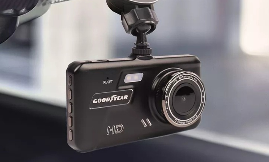 Image 1: Goodyear Dual Lens Touch Screen Car Dash Cam with Rear Camera