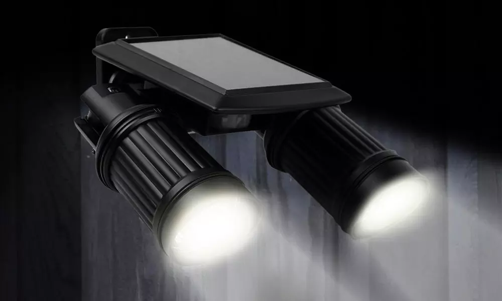 iMounTEK Solar Motion-Activated Twin-Head Security Light - Primary Image