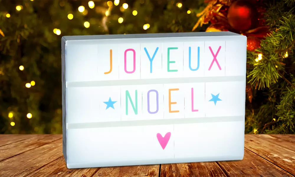 Boîtes lumineuses personnalisables, 85 caractères noirs en option - Primary Image