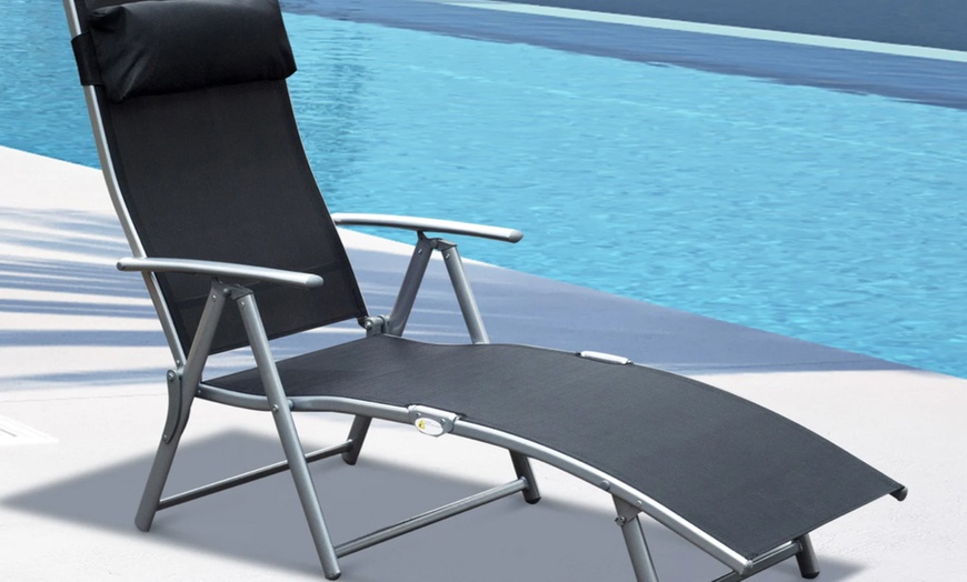 Image 2: Outsunny Sun Lounger