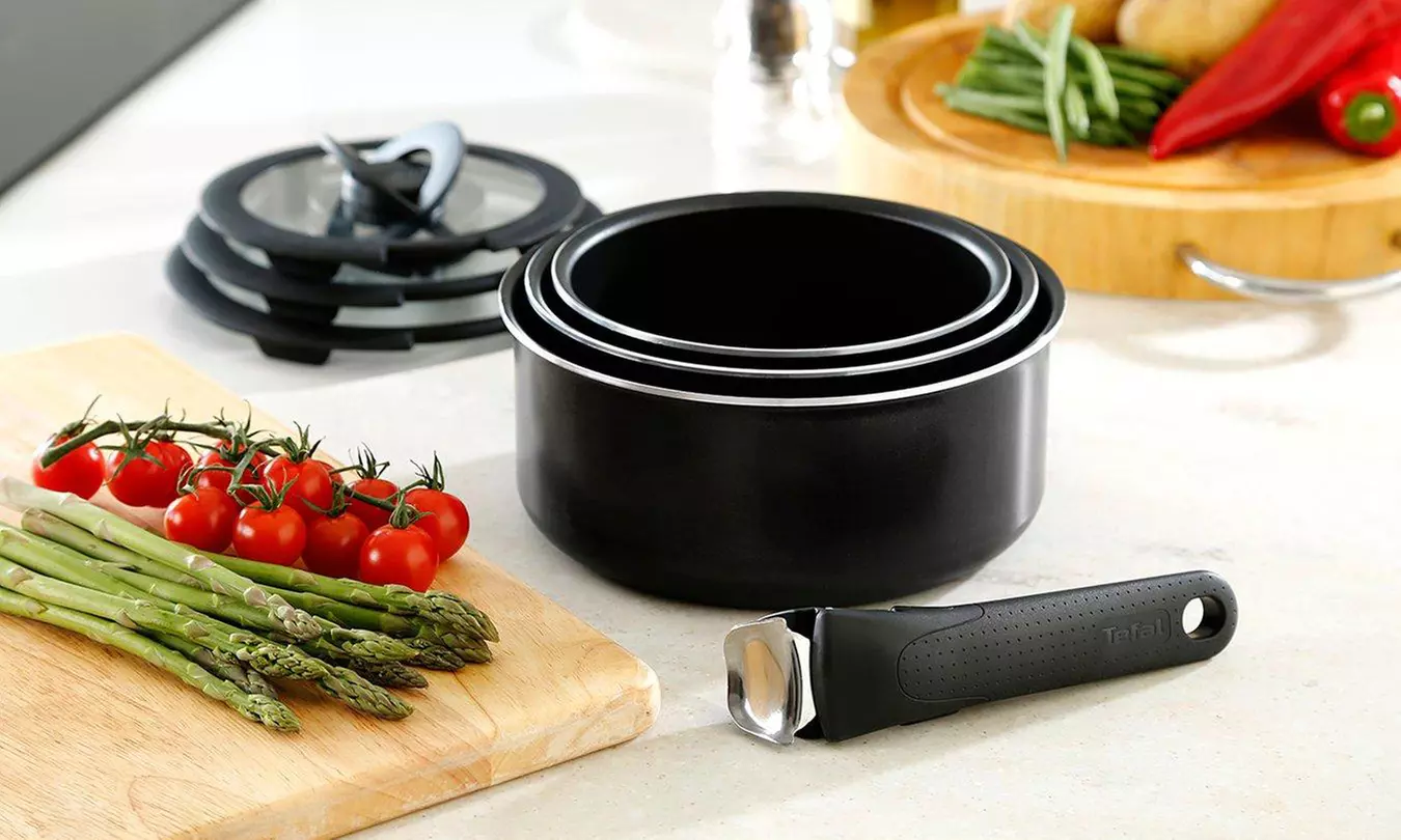 Tefal Ingenio Essential Seven-Piece Saucepan Set - Primary Image
