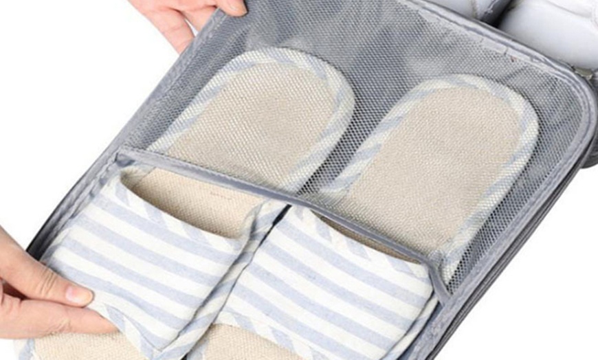 Image 5: Three-Layer Travel Shoe Storage Bag