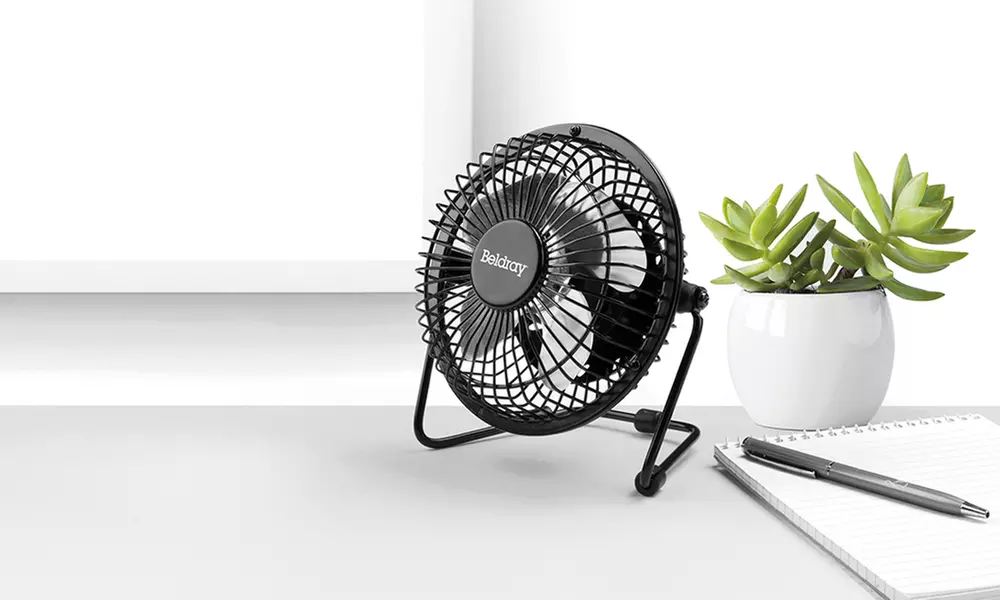 Mini ventilateur de bureau USB, 4 pouces de la marque Beldray - Primary Image