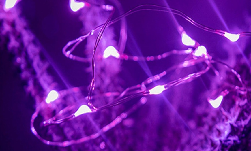 Image 5: Up to 10m of 100 LED Button String Lights