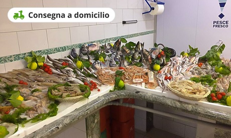 Buono sconto su un box di pesce fresco con la Pescheria and Cuopperia Fatima. Consegna a domicilio gratuita