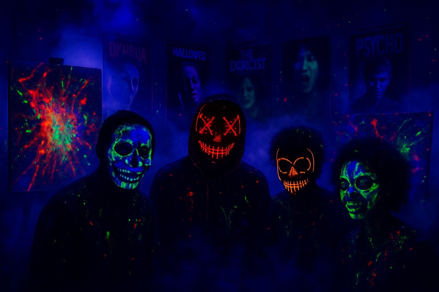 Admission to "Halloween Glow & Gore" Spatter Paint Room- 1, 2, 4, or 6