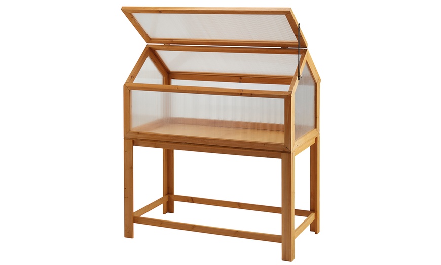 Image 5: Garden Grow Raised Wooden Cold Frame with Optional Legs