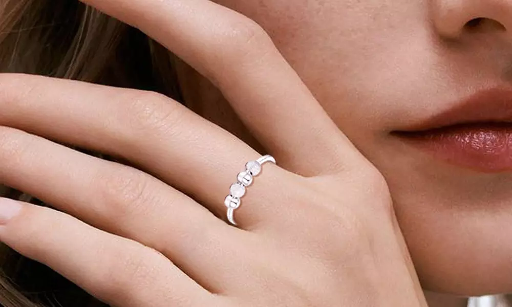 2 bagues tournantes réglables pour soulager l'anxiété