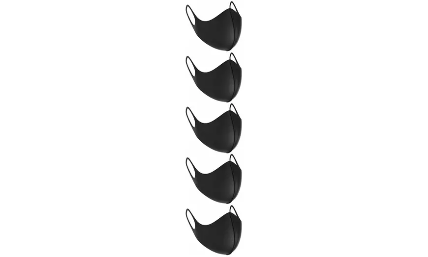 Image 4: Set van 3, 5 of 10 ademende, zwarte gezichtsmaskers