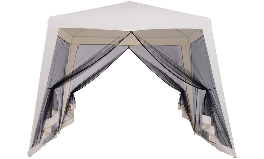 Image 3: Outsunny 3m x 3m Mosquitoes Screen Gazebo Canopy