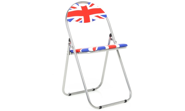 union jack fold up chair