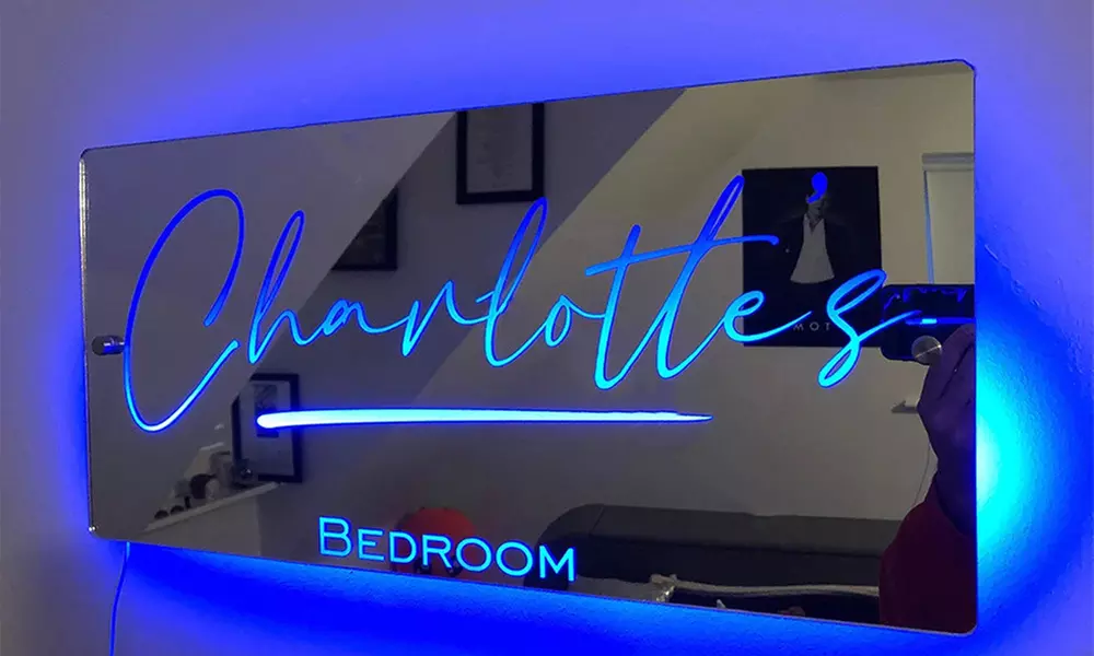 Custom Mirror Sign from Justyling