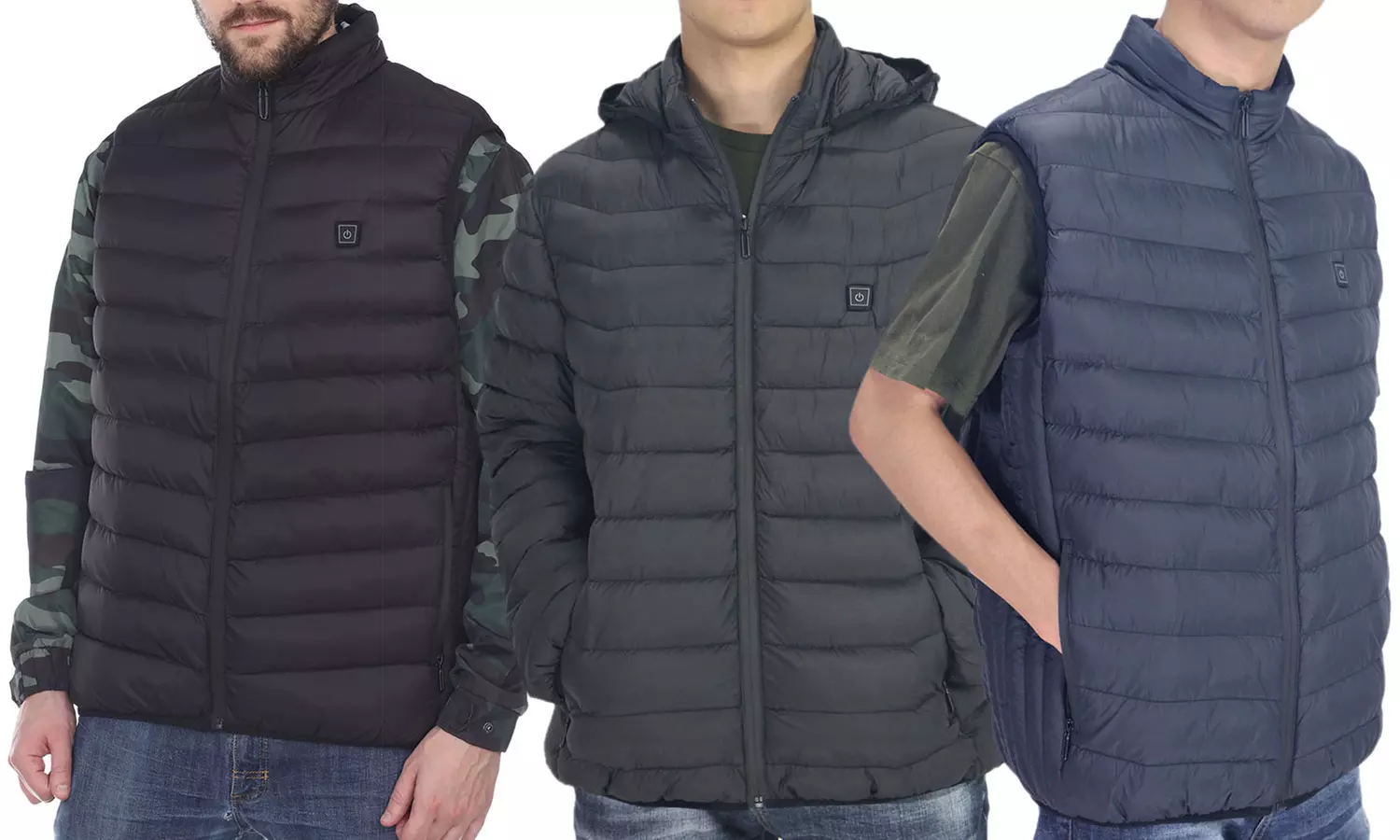 LeeHanTon Men's Heated Technology Bubble Vest or Jacket (S-2XL) - Primary Image