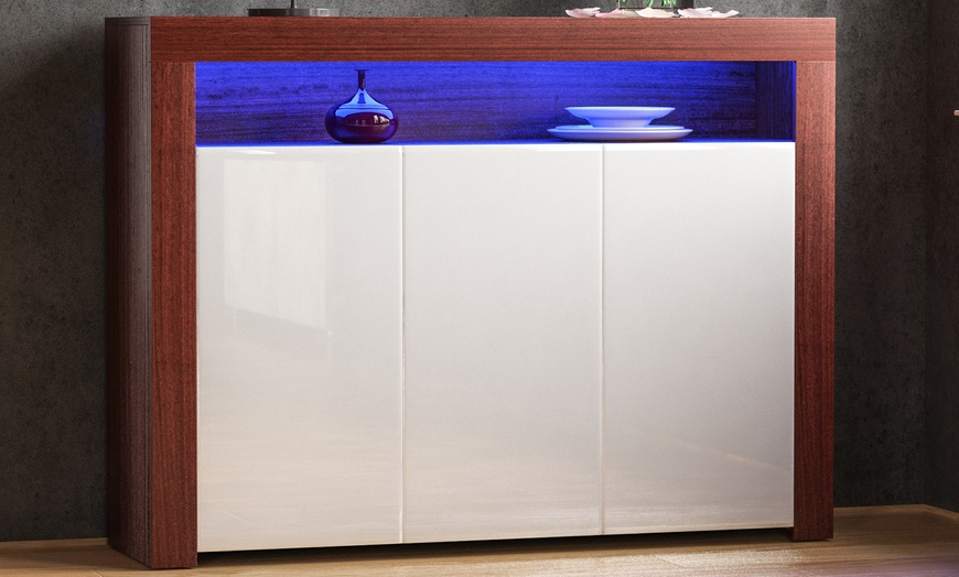 Image 40: Vida Designs Nova Two- or Three-Door LED Sideboard