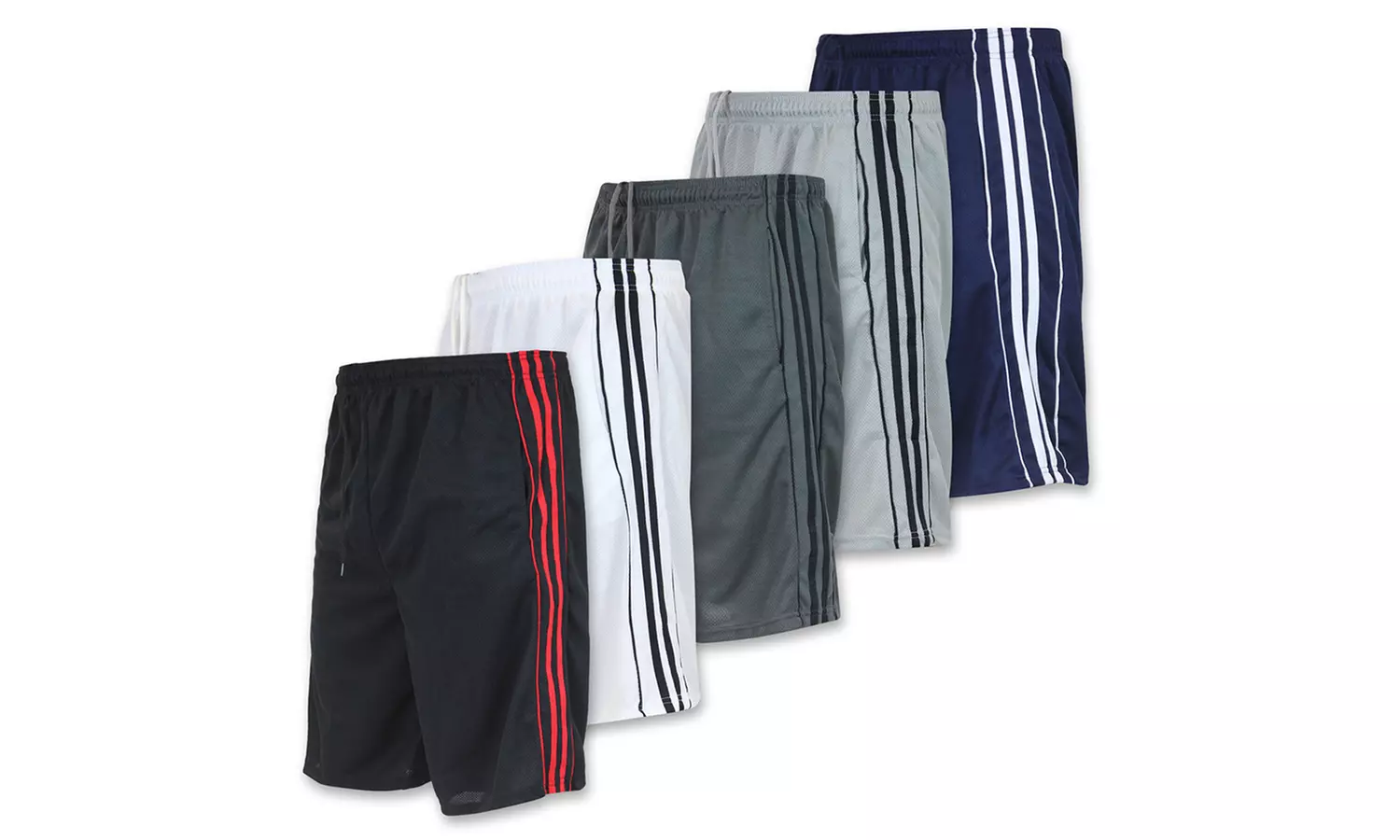 Real Essentials Men's Active Mesh Performance Shorts (5-Pack) - Primary Image