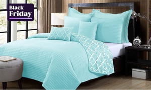 Ramesses Seven-Piece Bamboo Blend Reversible Comforter Set