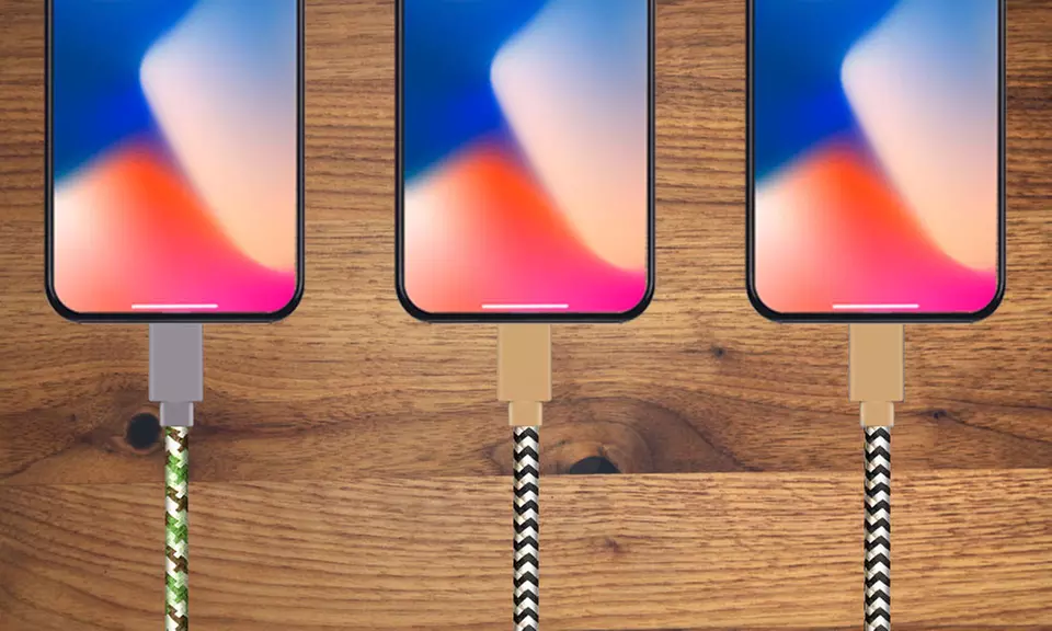 One or Two Nylon Braided Cables with Lightning® Connector - Primary Image