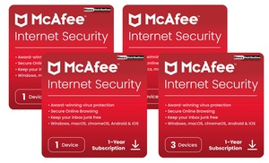 McAfee Internet Security 2024 para 1 o 3 dispositivos