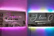 One or Two Custom LED Name Mirror from Justyling (Up to 89% Off) - Second Medium