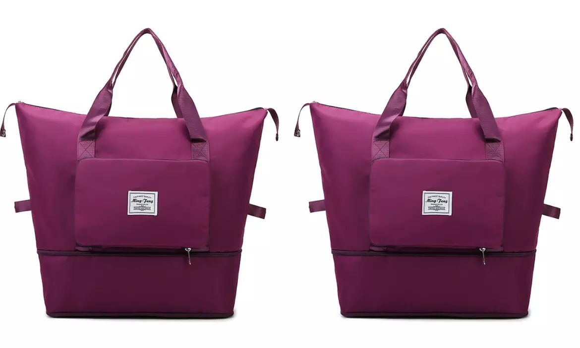 One or Two Waterproof Lightweight Foldable Duffle Handbags