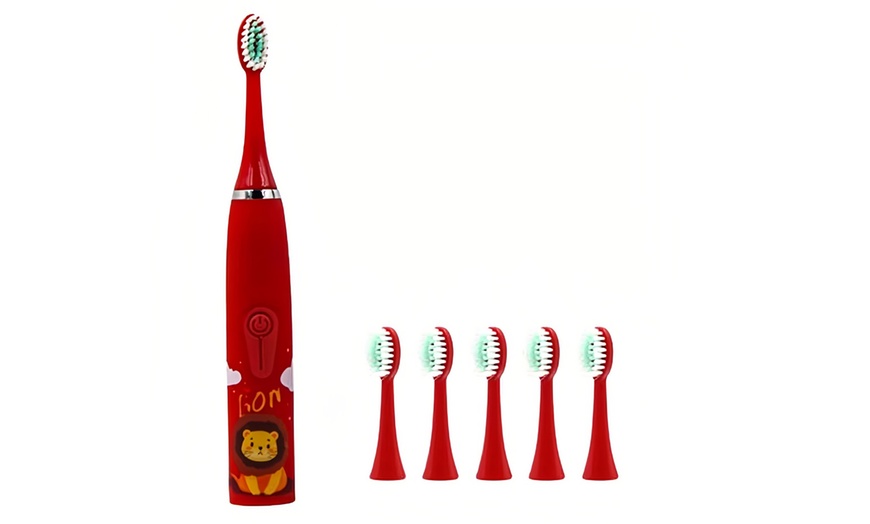 Image 4: Kids' Electric Toothbrush with Six Brush Heads