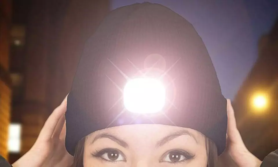 3D Luxe Rechargeable Unisex Wireless Bluetooth Beanie with LED Flashlight - Second Medium