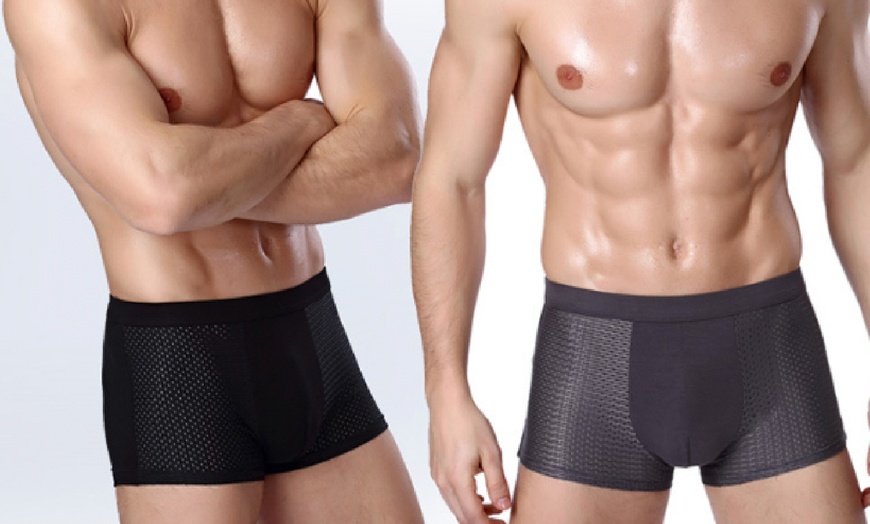 Image 4: Up to 12 Pairs of Men's Breathable Mesh Boxers