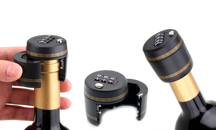 Image 1: Wine Combination Lock