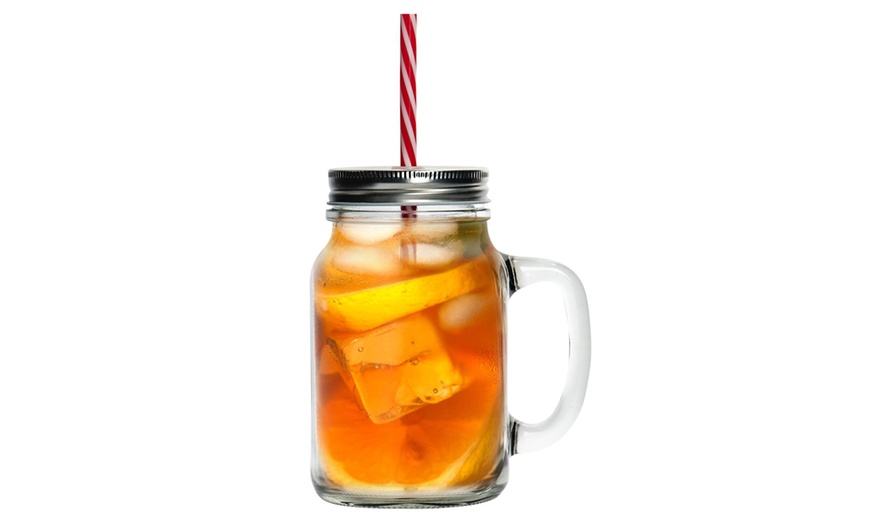 Image 5: Jam Jar Drinking Glasses