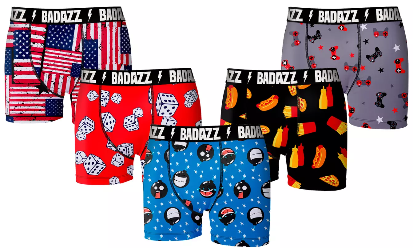 Pack de 5 Boxer de la marque Badazz pour homme - Second Medium