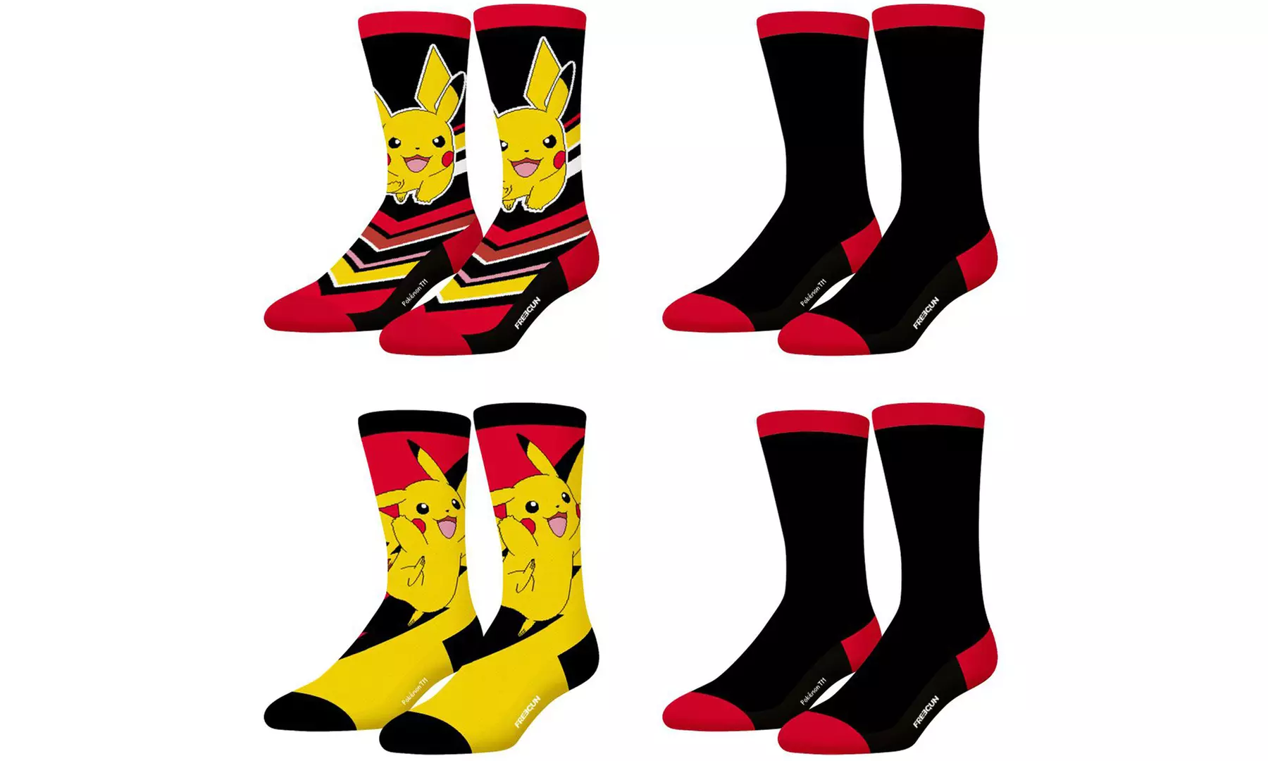 Lot de 4 ou 8 chaussettes homme Freegun Licences