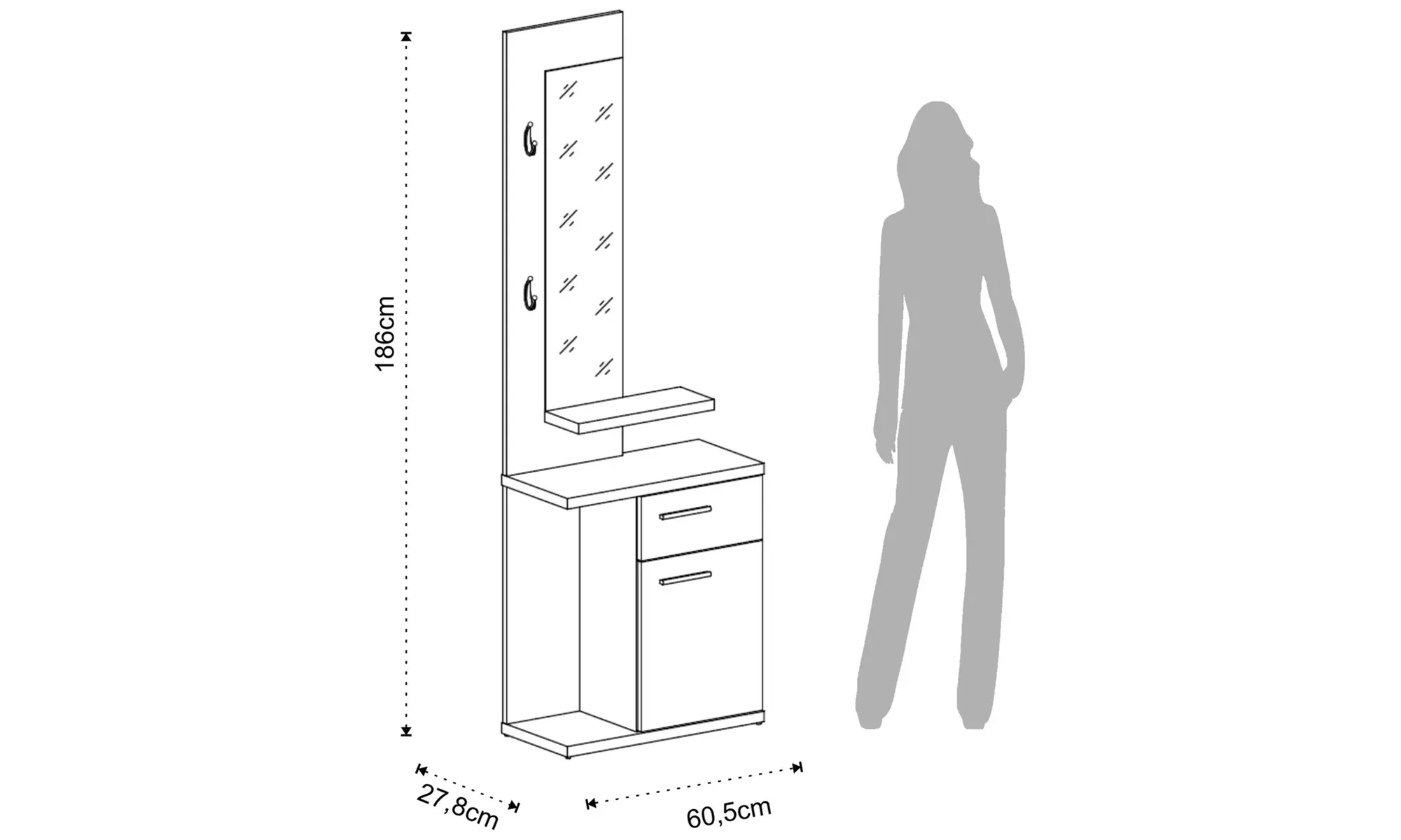 Meuble de hall d'entrée James - Second Medium