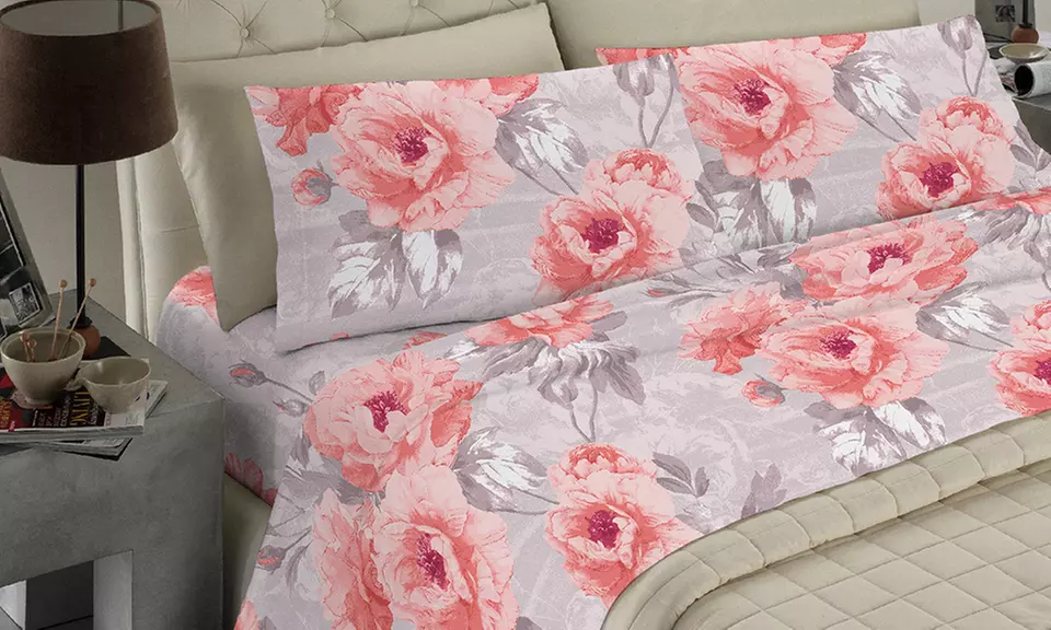 Completo Lenzuola No Stiro, Microfibra effetto Seta, Made in Italy