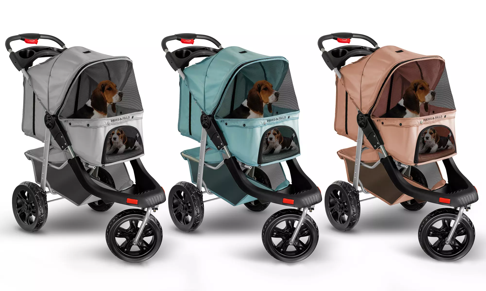 Paws & Pals 3 Wheeler Jogger Folding Pet Stroller - Primary Image
