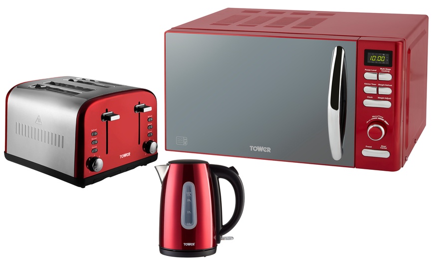 Image 30: Tower Microwave, Kettle and Toaster