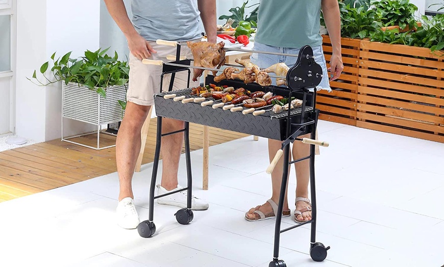 Image 7: Outsunny Rotisserie BBQ Grills