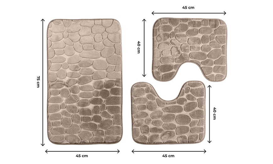 Image 3: Juego de 3 alfombrillas absorbentes y antideslizantes para el baño