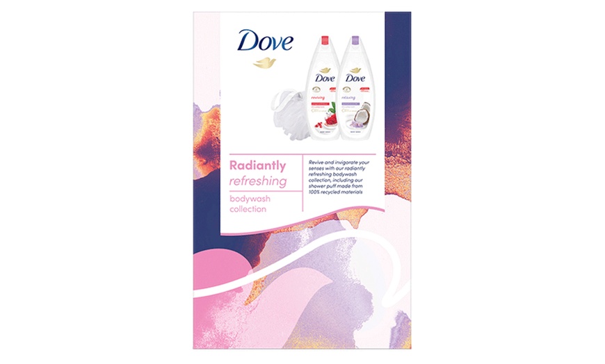 Image 2: Up to Four Dove Radiantly Refreshing Body Wash Collection Sets