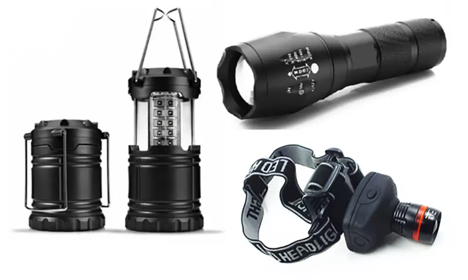 Army Gear Ultimate Tactical LED Bundle Featuring Flashlight, Lantern, and Headlamp - Primary Image