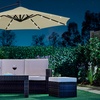 Image 2: Solar LED Cantilever Parasol with Cover and Optional Base