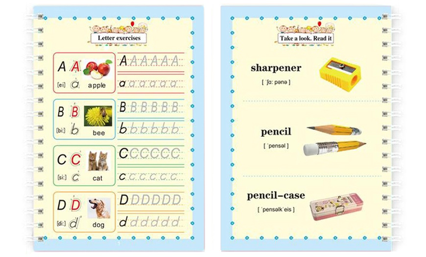 Image 2: Four Pieces Kids English Practice Copybooks Set
