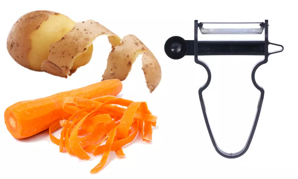 1 ou 2 lots de 3 économes avec lame en acier inoxydable - Second Medium