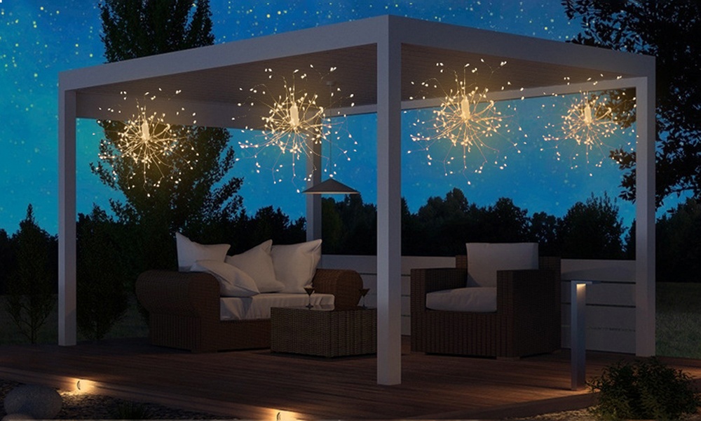 1, 2 of 4 strengen met 150 led sterrenburst lampjes