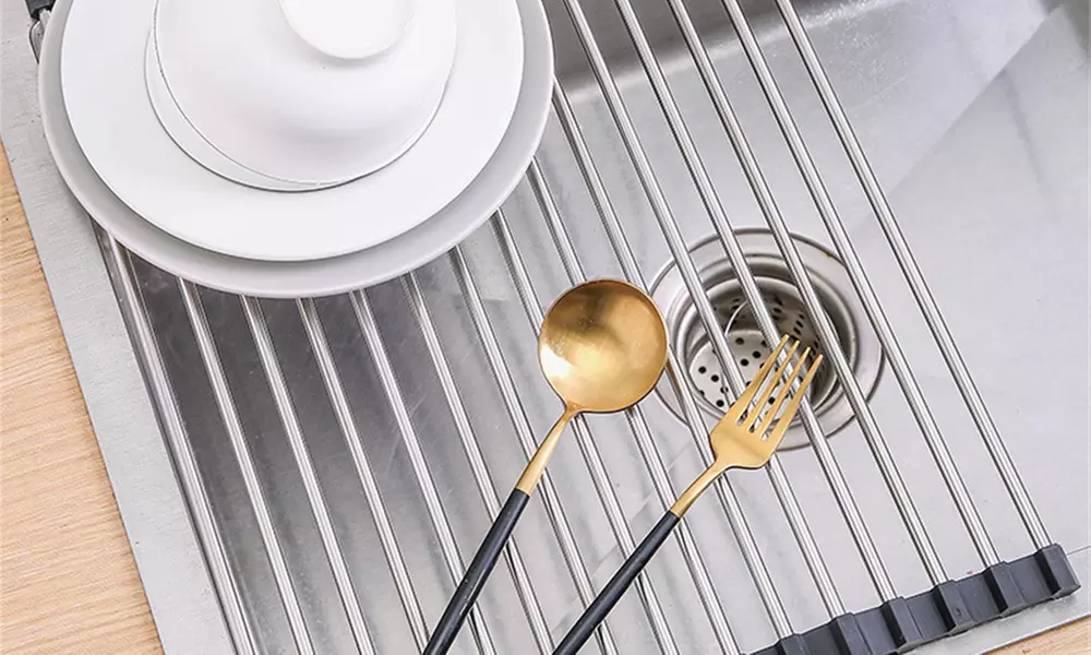 One or Two Expandable Roll Up Dish Drying Rack