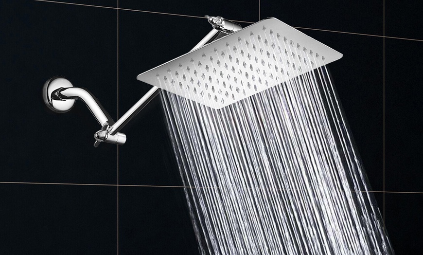 Image 1: Square Rainfall Shower Head