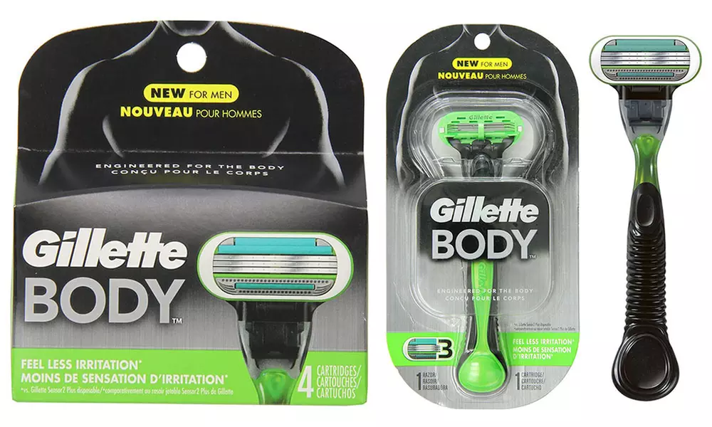 Gillette Men's Body Razor with 4 Gillette Body Cartridges - Primary Image