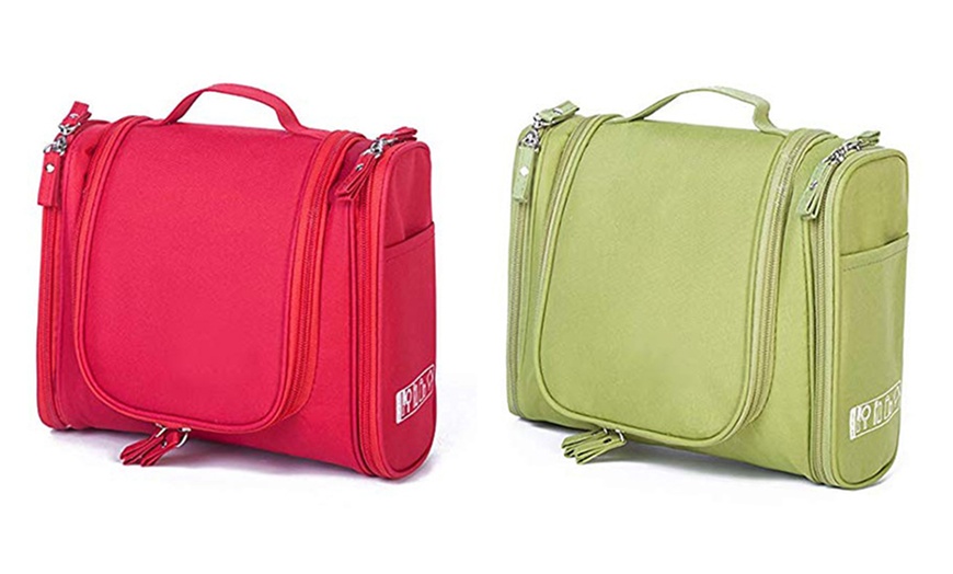 Image 28: One or Two Multi-Compartment Waterproof Toiletry Bags