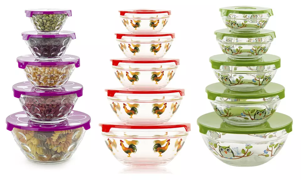 Printed Glass-Bowl Set (5-Piece) - Primary Image