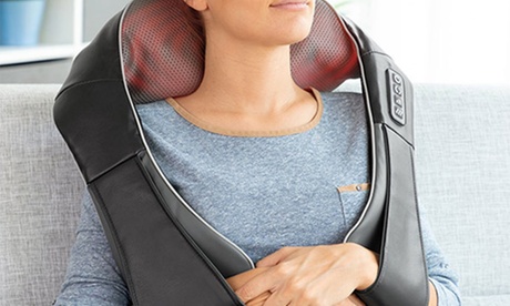 Dispositivo per massaggio Shiatsu con 8 teste ergonomiche